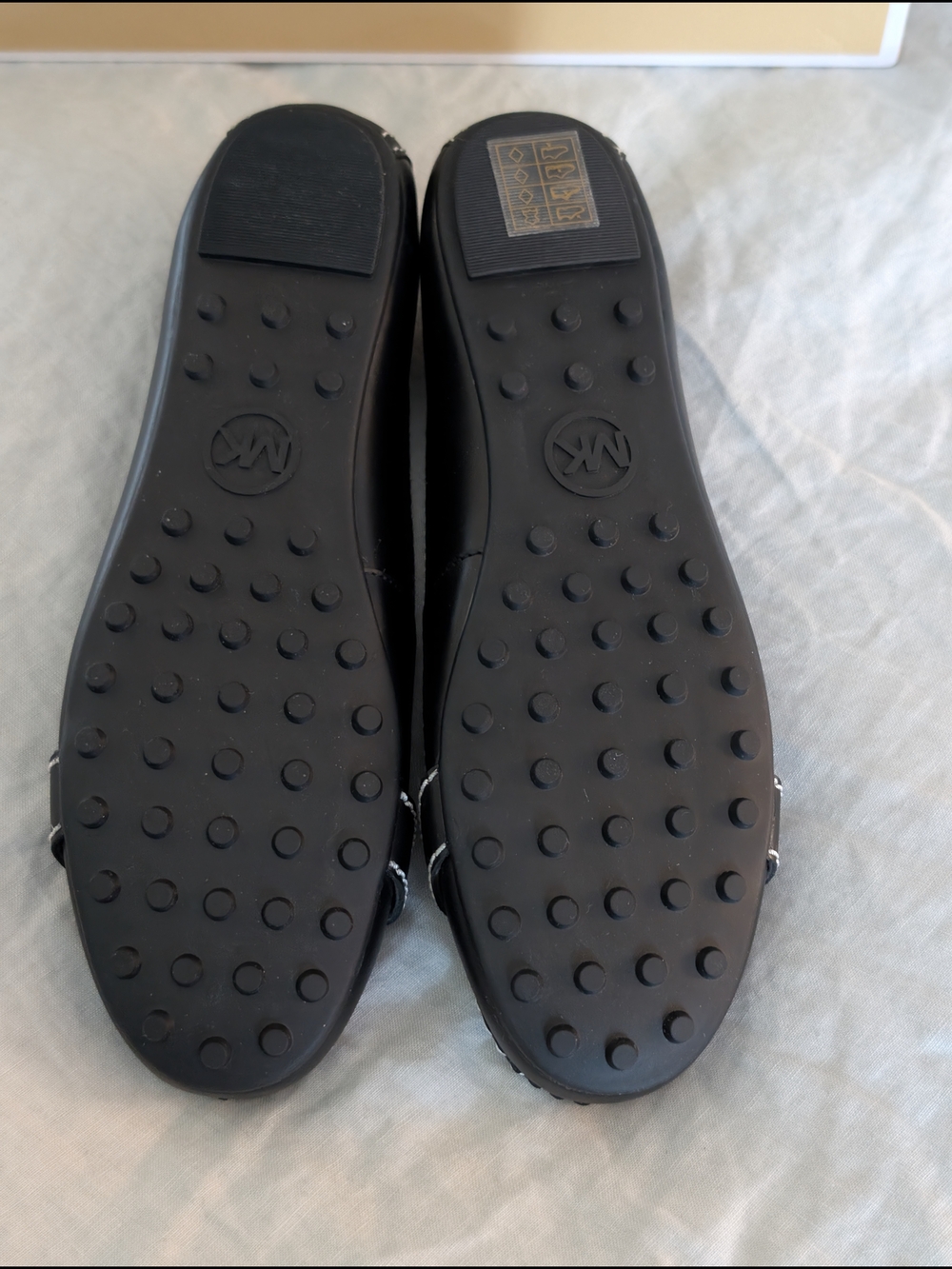 Michael Kors Black Nappa Leather MK Logo Driving Loafers Size 9 - Picture 3 of 5